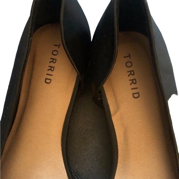 Torrid Bow Pointed Toe Flat 9W Black Faux Leather Career Business Classiccore - Picture 6 of 7